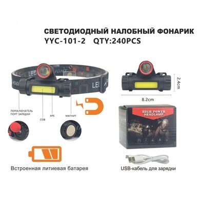 Фонарь на лобный 101-2 (Арт. RS855)