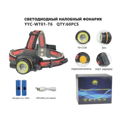 Фонарь на лобный WT-01 (Арт. RS921)